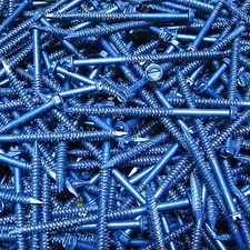 (100) 3/16" X 3-1/4" Hex Washer Head Masonry Concrete Screw Tapcon Anchor Blue