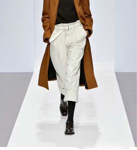 Margaret Howell donna vita alta casual pantaloni conici flangiati salopette dritta - Foto 6 di 28