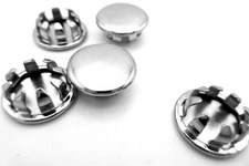 1/2" Round Caps Nickel Plated Steel Push-In Pipe Pole Boat Rail All Weather 1/2"