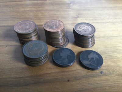 600g of pre decimal 1d coins. All 4 monarchs. Variant Years. | eBay