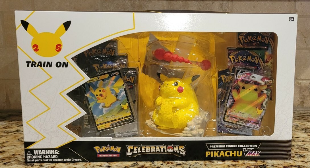 pokémon tcg celebrations premium figure collection pikachu vmax box