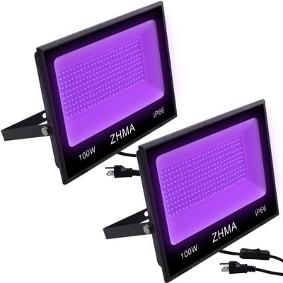 100W LED Black Light,Ip66 Waterproof,For Indoor and Outdoor Blacklight Party,Aqu