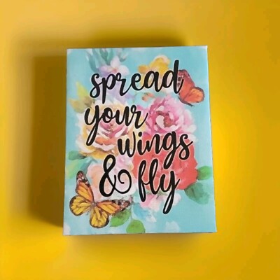 Crystal Art Gallery ''Spread Your Wings & Fly'' Canvas Wall Art 7x9 Butterfly