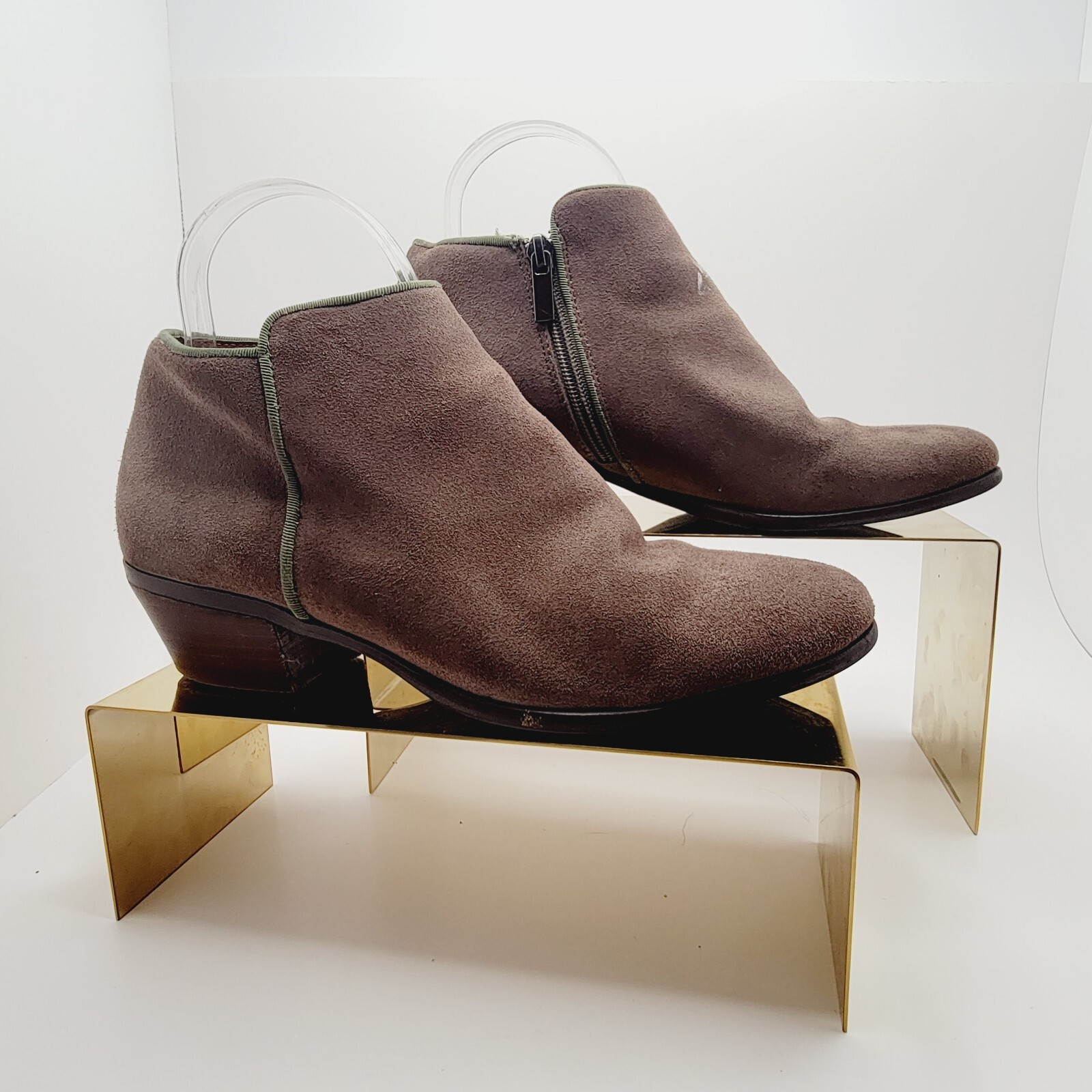 Crown Vintage Tabitha Brown Suede Ankle Booties 7.5M Gem