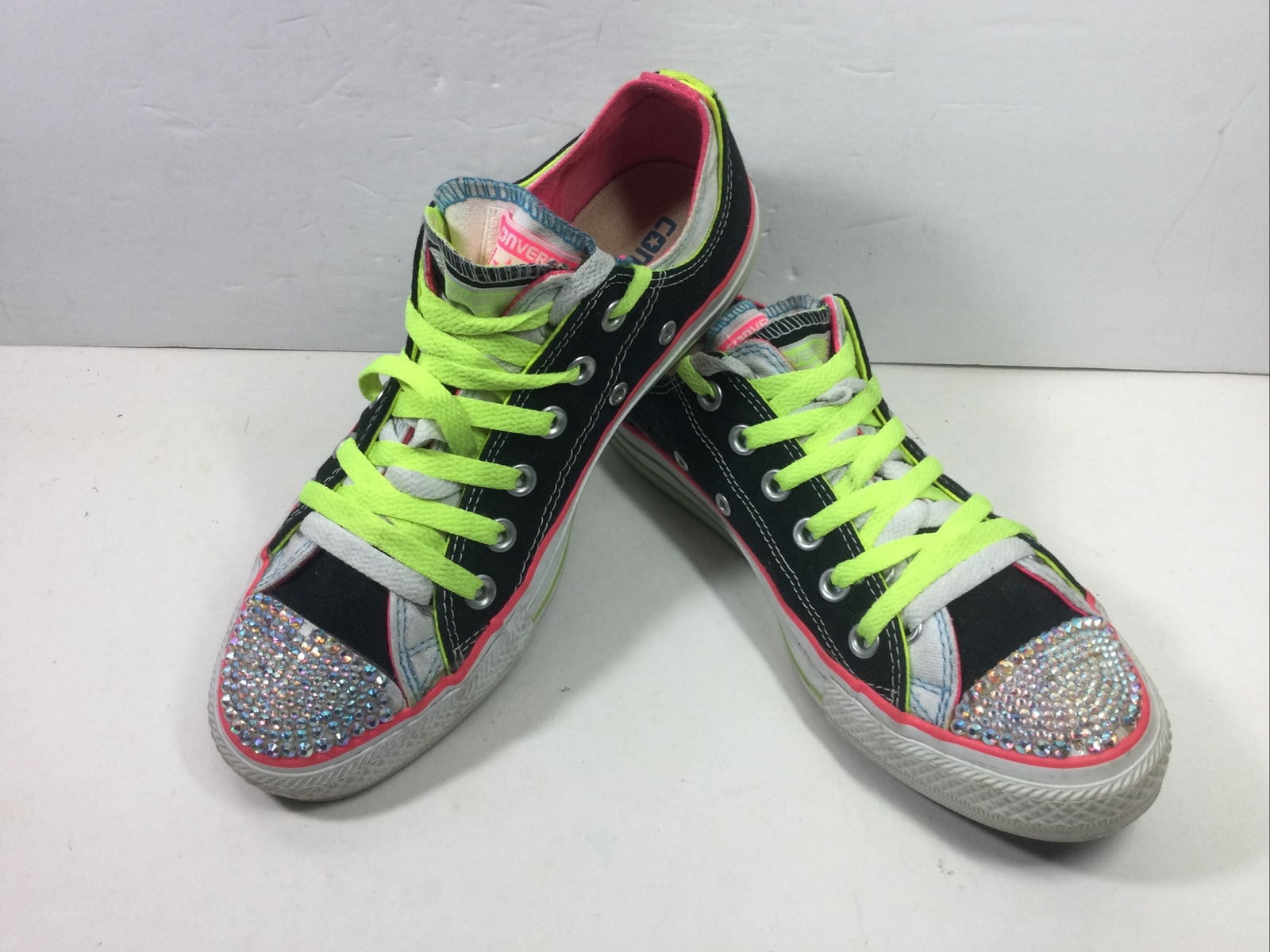 CONVERSE ALL STAR Neon Double Tongue Sneakers Sz Mens 6 / Wo 8 115520F Low Shoes