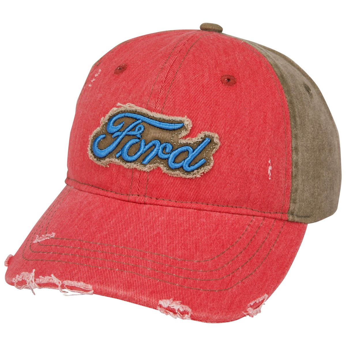 FORD 刺繍 フォードヴィンテージキャップ MADE IN USA フォード ロゴ&アメリカ国旗 刺繍 ビンテージ キャップ/Ford Cap(Light