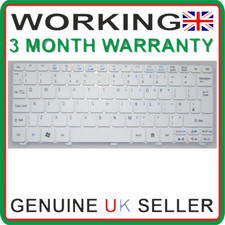 Tastiera Netbook Packard Bell PAV70 TESTATA bianca originale inglese UK