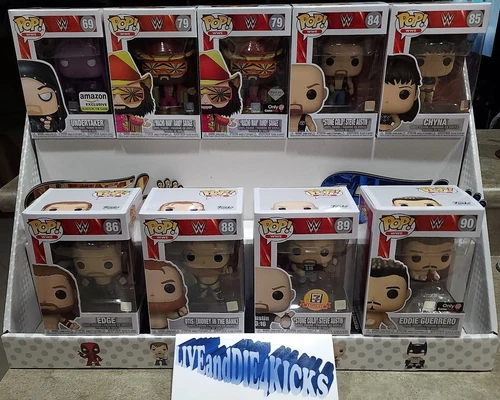 Lot of (9) Funko POP! WWE Undertaker Macho Stone Cold Chyna Edge Otis Eddie WWF
