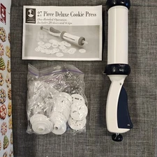 Baker's Advantage by Roshco Deluxe Cookie Press One Handed Operation *Open Box*