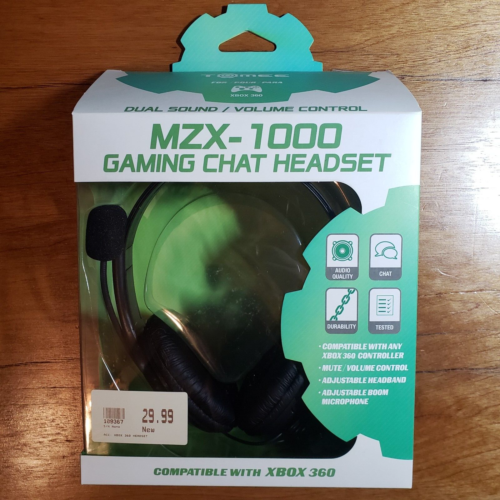 MZX-1000 Gaming Chat Headset Mic for Xbox 360 by Tomee - Microphone Audio Black - Picture 1 of 3