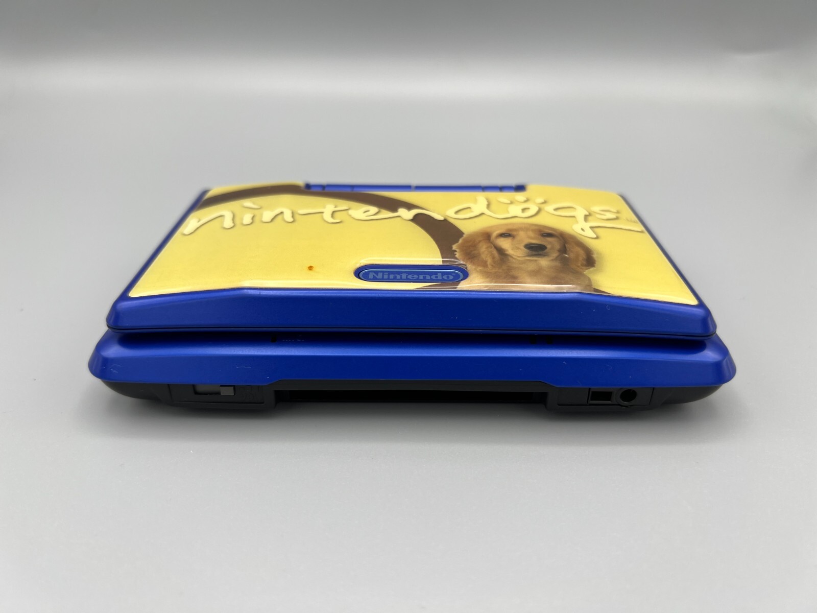 Original Nintendo DS Blue Nintendogs Skin Untested No Charger