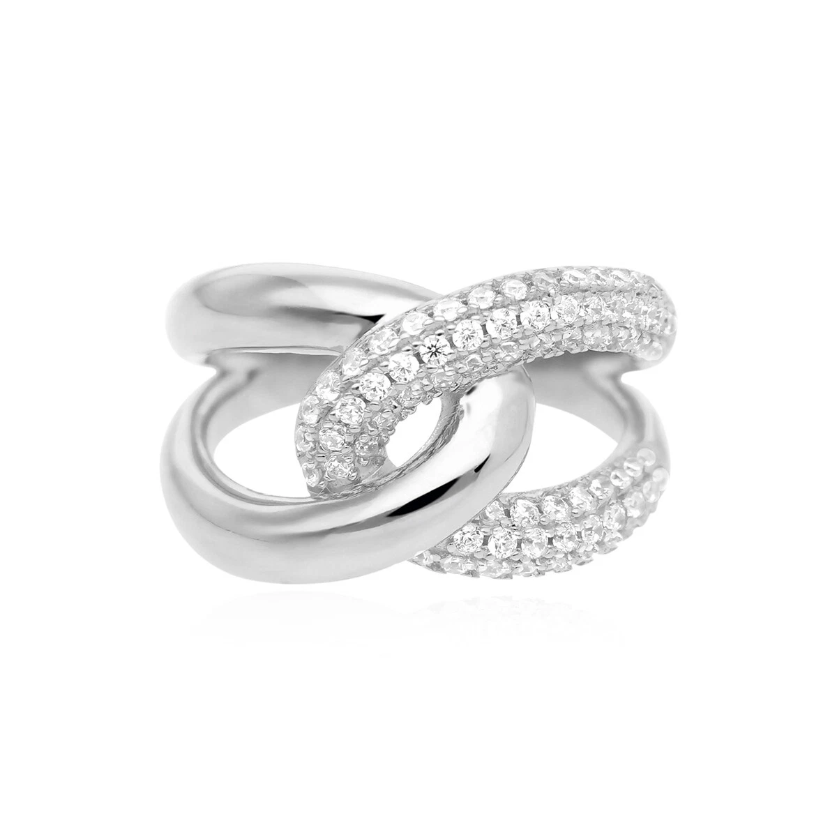 Anello Amen a forma di corona in argento e cristalli ref. AC3 - diverse
