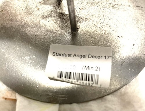 Stardust Angel Decor w/flower 15” Metal Mesh Porcelain By Regal Art & Gift - Picture 3 of 4