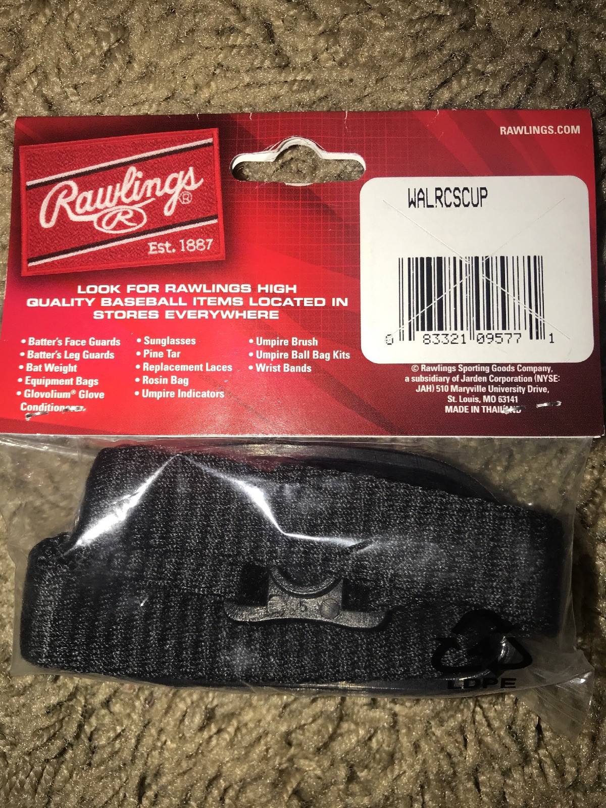 Rawlings Chin Cup guard durable elastic strap Batting Helmet running