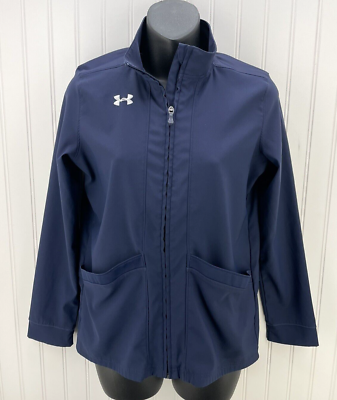 UNDER ARMOUR Girls Youth Warm Up Pregame Woven Full Zip Jacket