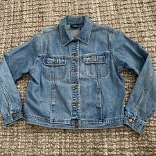 Vintage 90s Trucker Jacket Bill Blass Jeanswear Size Medium Denim 100 Cotton