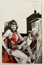 Bettie Page Curse of the Banshee #3 Davi Go BW Color Splash Virgin Vatiant