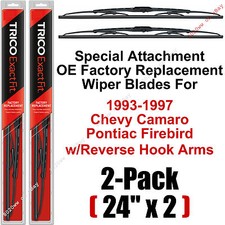 93-97 Camaro Firebird Reverse-Hook Wiper Blades Set Of 2 - 24" Trico 24-9R (x2)