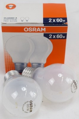 OSRAM 2x Glühbirne E27/ 60Watt/ Matt Zweistückpackung  251980