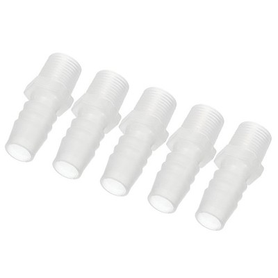 5 Stück 1/2'' Barb x 3/8'' G für Männlich Adapter Kunststoff Schlauch Fitting