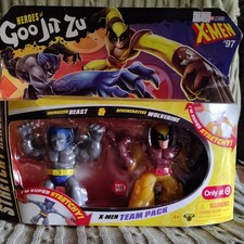 Heroes of Goo Jit Zu X-Men Team Pack Beast Wolverine Stretchy Action Figures