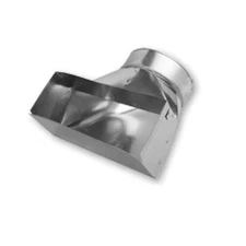 GRAY METAL 12X4X7-113R 90 DEGREE REGISTER BOOT 12X4 DUCT GALVANIZED STEEL