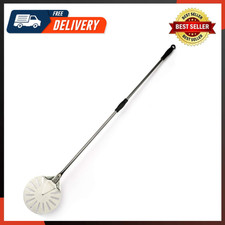 Turning Pizza Peel for Brick Oven 9" Stainless Steel Small round Perforated Pizz