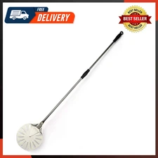 Turning Pizza Peel for Brick Oven 9" Stainless Steel Small round Perforated Pizz