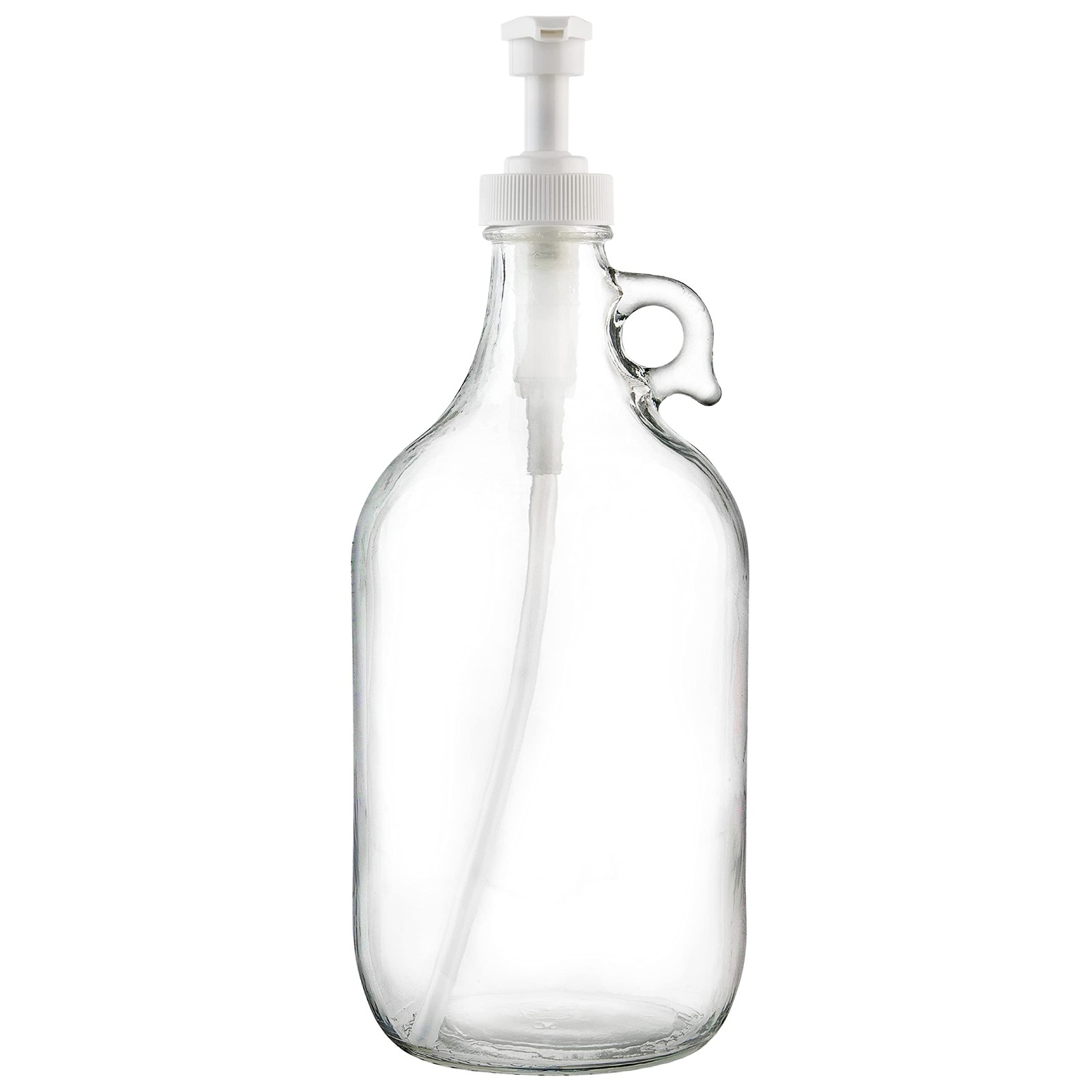 Half Gallon Glass Laundry Detergent Dispenser with Pump, 64 