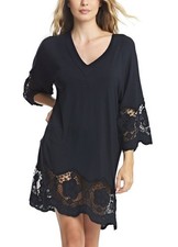 Fantasie Dione Women's Tunic Beach Cover-Up Kaftan Black Size Large