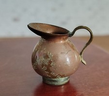 Vintage Dollhouse Miniature Copper Pitcher Made In Italy