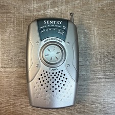 Sentry PR799 AM/FM Pocket Radio With Built-In Speaker  Headphone Jack Portable
