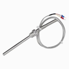 K-Type Thermocouple Probe 1300°C PT3 8 Thread 3.94 in Stainless Steel