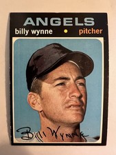High-Grade  1971 Topps #718 - CALIFORNIA ANGELS RHP  BILLY WYNNE           71261