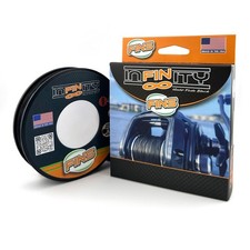 Infinity Fishing Braided Line 8 Strand Jet Black Braid, Made in USA 150 Yards