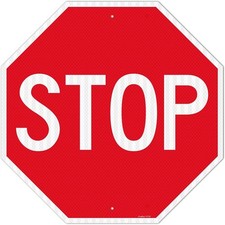 GicnKeuz Stop Signs Traffic Signs 30 x 30 Inches, High Intensity - Engineer Grad