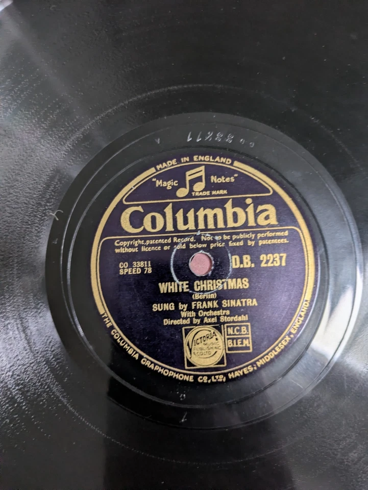 Frank SINATRA White Christmas / Silent Night, Holy Night 78rpm Columbia Record - Image 2 of 4