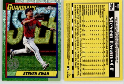Steven Kwan 2025 Topps 1990 Silver Pack Mojo T90C-7 Guardians