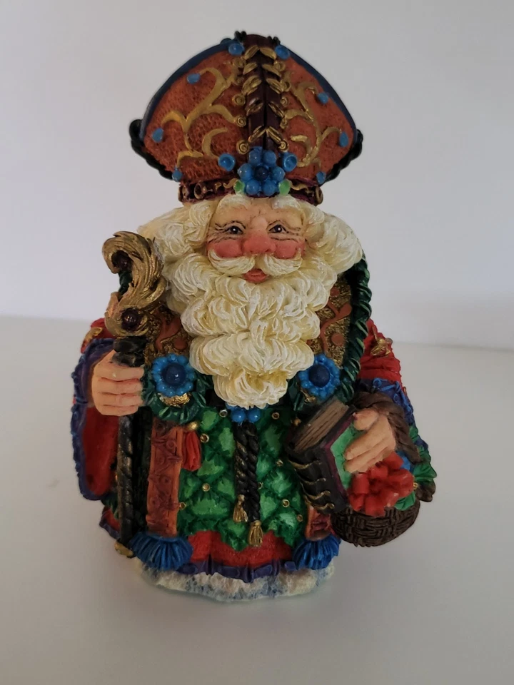 Crinkle Claus,玛雅主教,圣诞老人装饰品 659702 1996,3 英寸 T,状况极佳 无盒 — 第 3/4 张图片