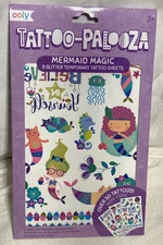 ooly Tattoo-Palooza Temporary Glitter Tattoo Sheets. Mermaid Magic 3+