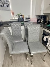 4 Piece Home Dinning Leather Chairs Set