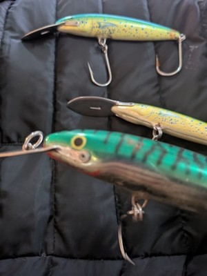 3 Vintage Rapala Original Floating Hard Bait (Finland) Mahi Mahi