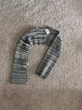 Cotton-On Gray Crochet Shrug Bolero Size XS/S