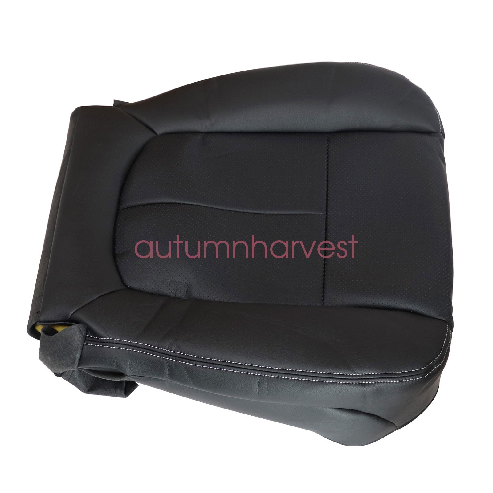 For 2009-2014 Ford F150 Front Bottom & Top Seat Cover Black + Headrest Cover