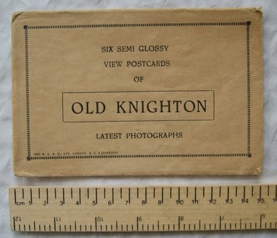 Leerer RAP Co's Postkartenumschlag Sechs seidenglänzende Ansicht Old Knighton