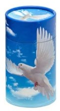 Small/Keepsake Dove Scattering Tube Mini Cremation Urn for Ashes