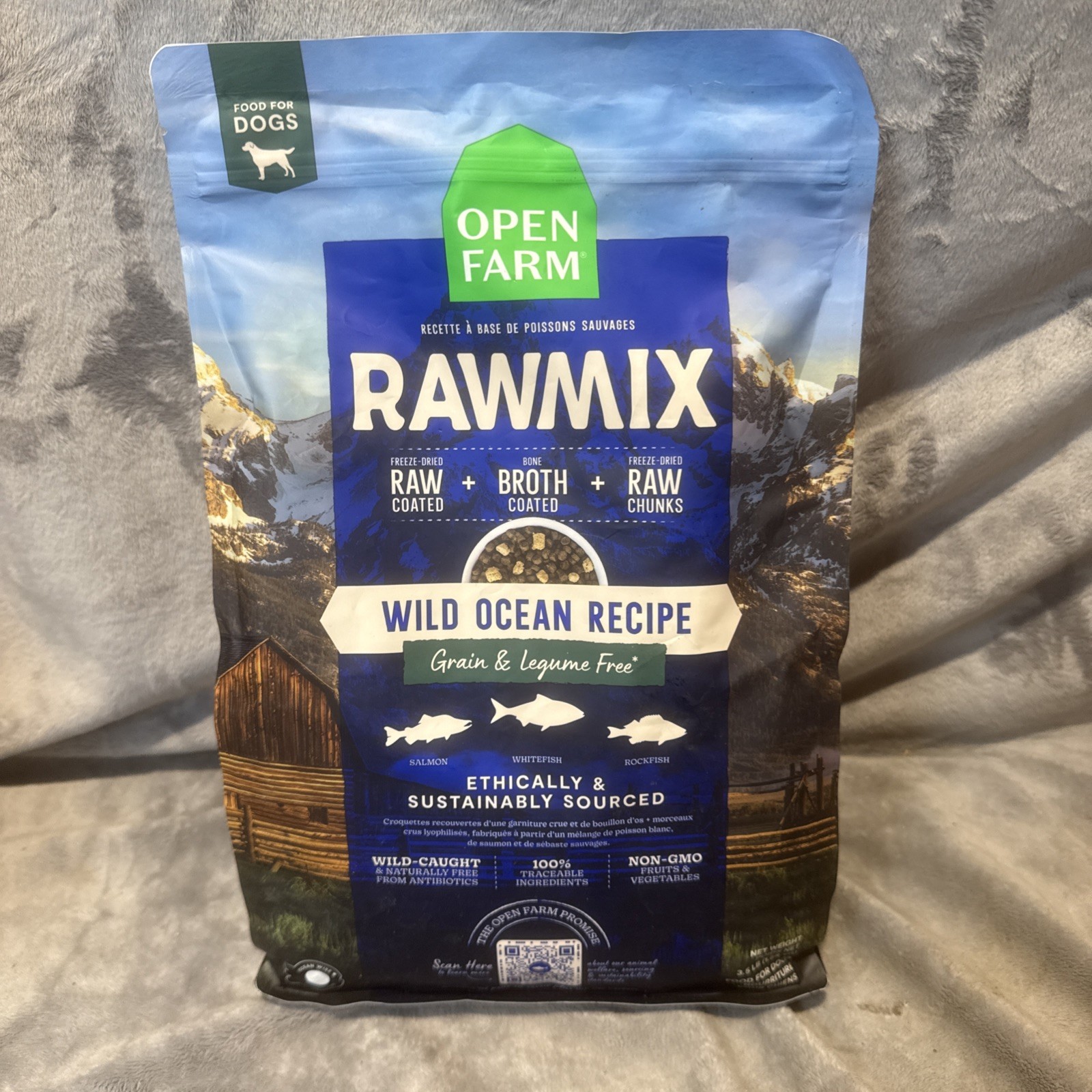 Open Farm RawMix wild ocean Receipe Dog 3.5 lb