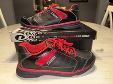 DEXTER MEN'S BOWLING SHOES US 10 1/2 M D RICKY IV BLACK RED UNIVERSAL SOLE NIB