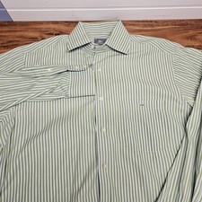 Lacoste Men  s Long Sleeve Classic Fit Striped Oxford Shirt Size 42