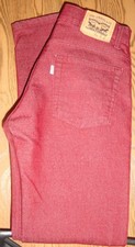 Levis colored jeans WOMEN RED BURGANDY WINE 16 REG 28x28 PANTS BOTTOMS ZIPPER